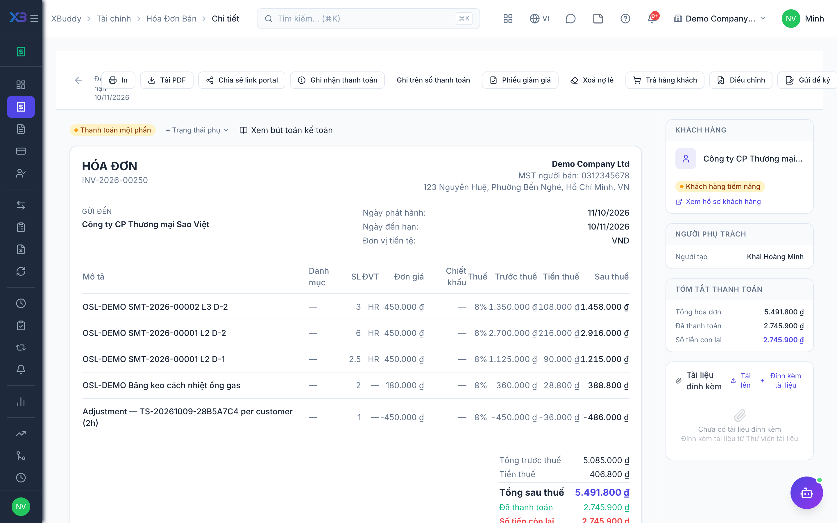 Entity-scoped agent panel on a record detail page