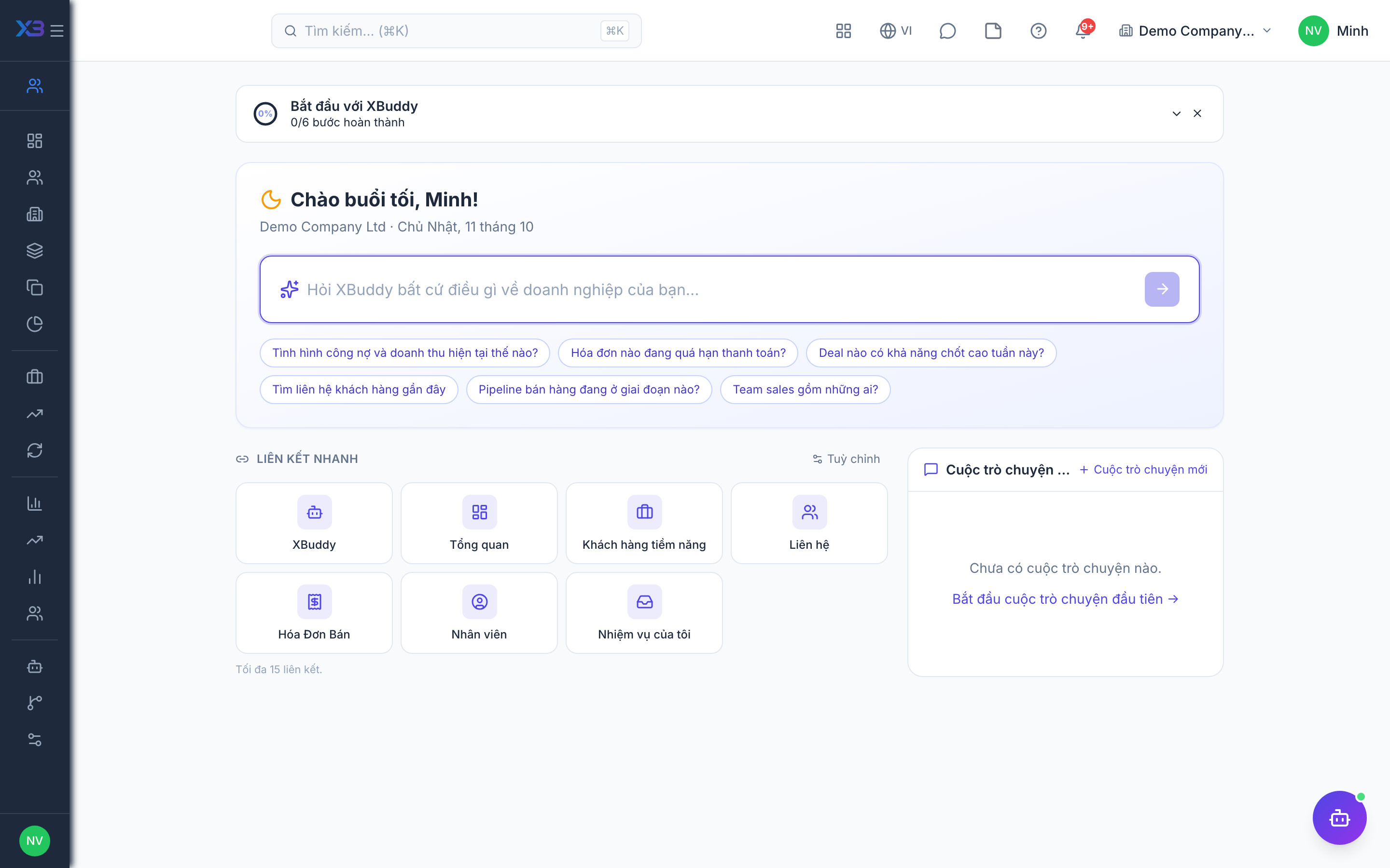 XBuddy — main dashboard after login with the App Switcher open