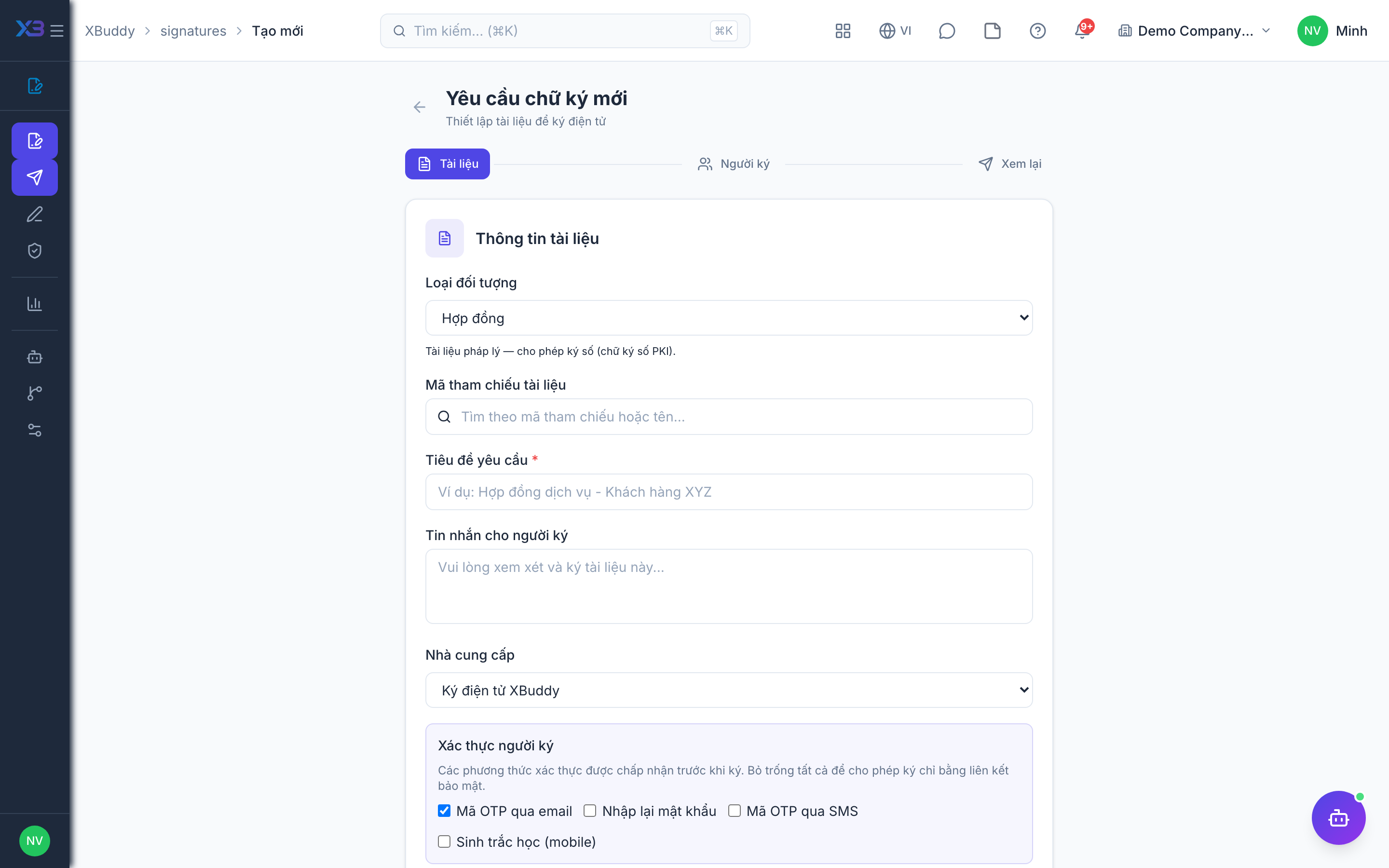 Chữ ký điện tử — AI Hub với trợ lý Signature Steward
